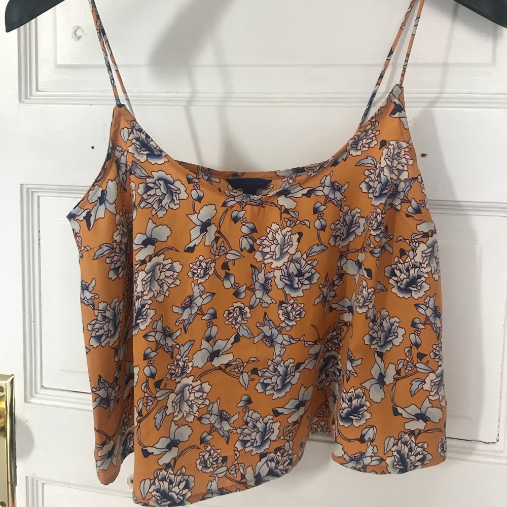 Floral satin tank